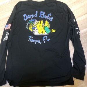 Dead Bob's Tampa FL Black Long Sleeve Graphic Tee Size 2XL  (unisex)